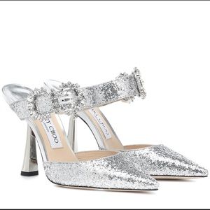 Jimmy Choo Smokey 100 Glittery Mules